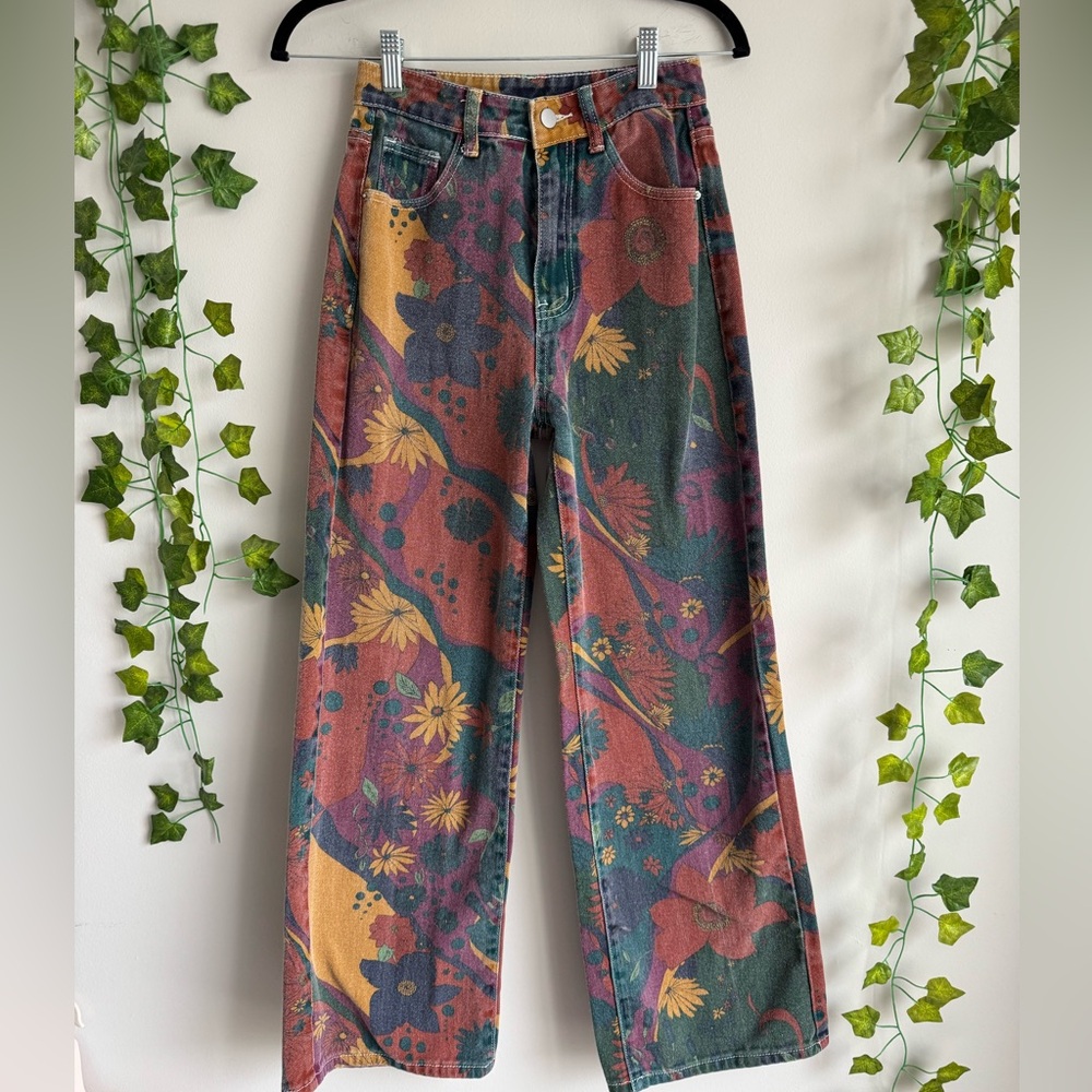 🌿 70’s Inspired Funky Wide Leg High Waisted SHEIN Jeans